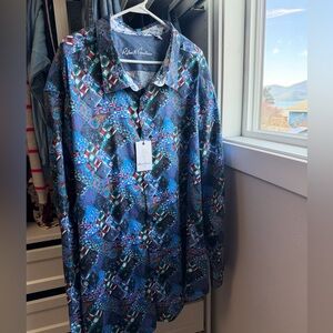 Men’s 5XLT Robert Graham Chaney Sport Button Up Dress Shirt